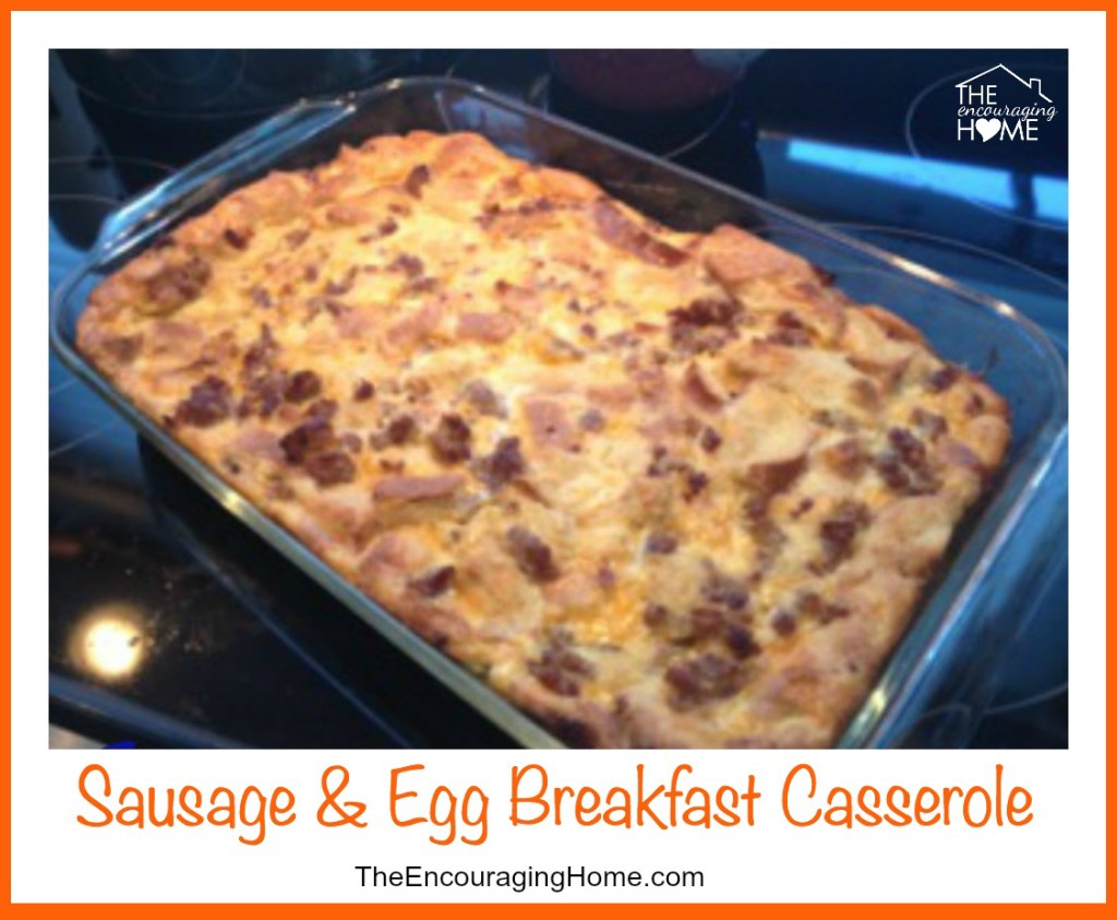 Overnight Sausage Egg Breakfast casserole