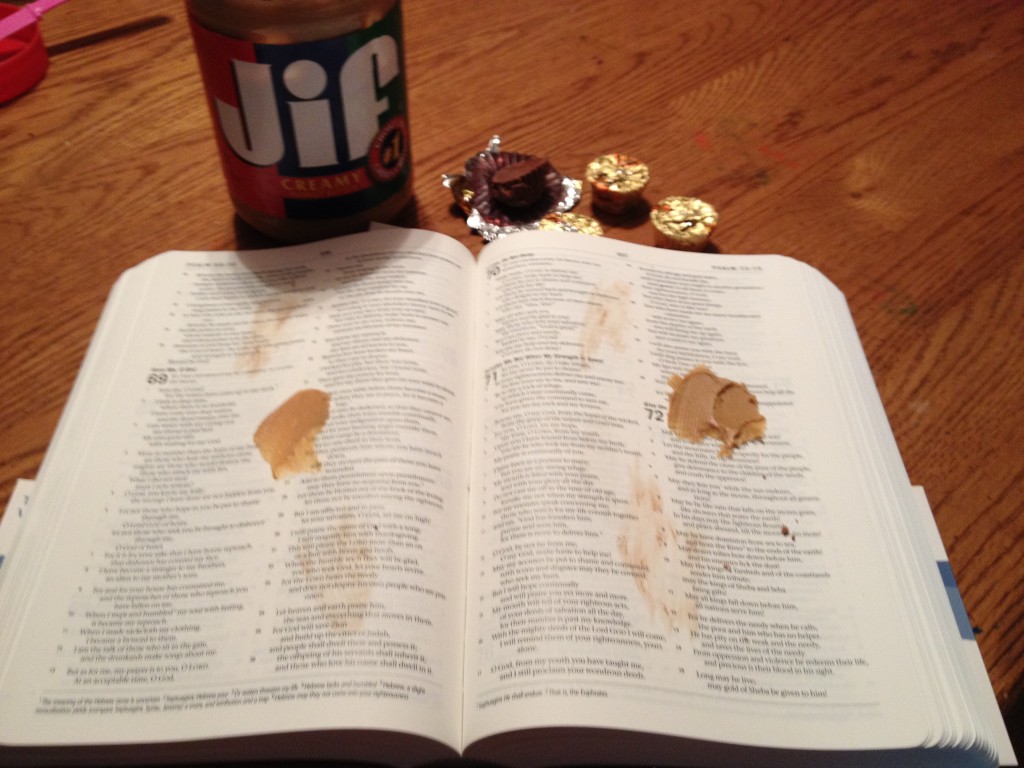 Peanut Butter and Chocolate wipe right off!
