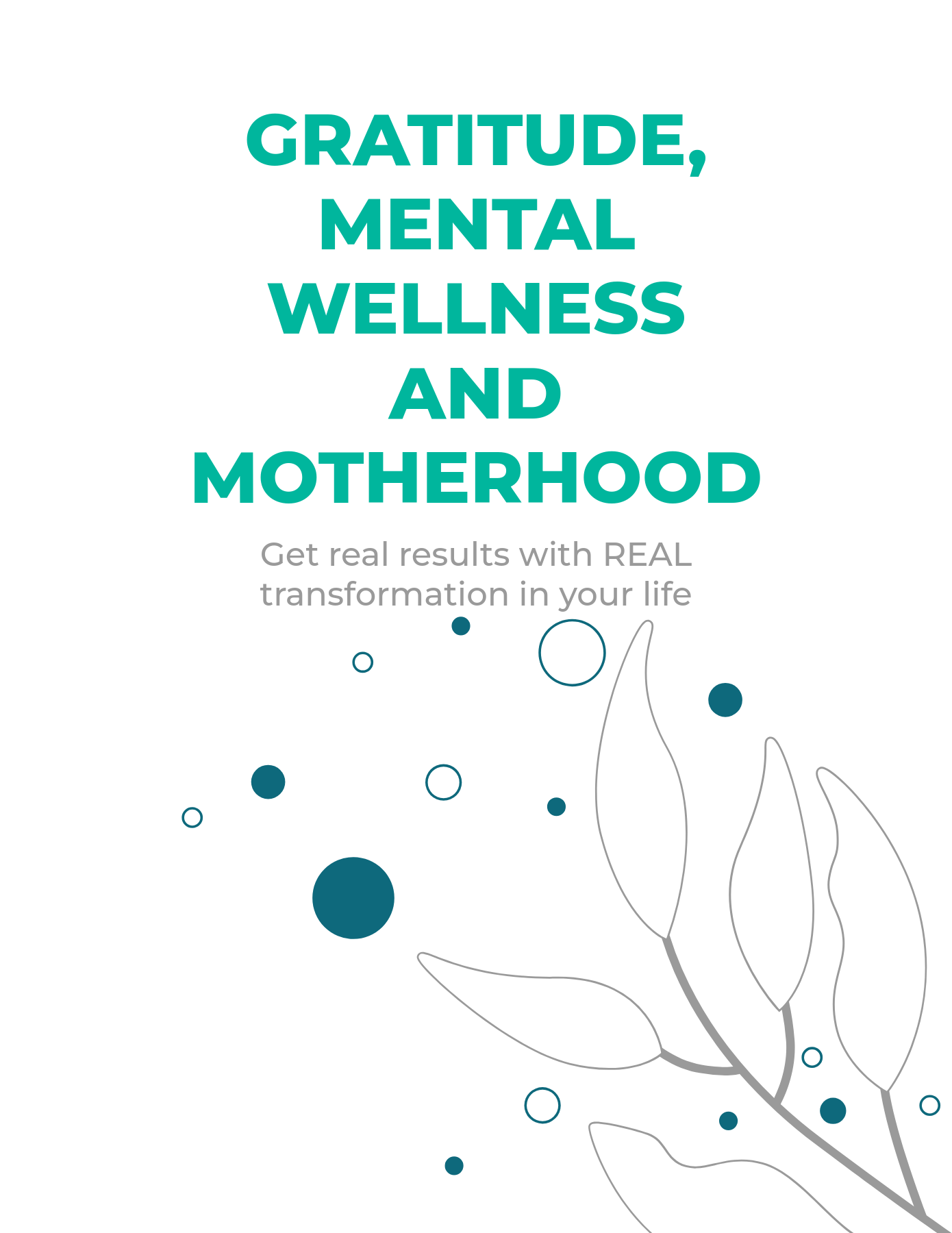 Gratitude, Mental Wellness and Motherhood Workbook